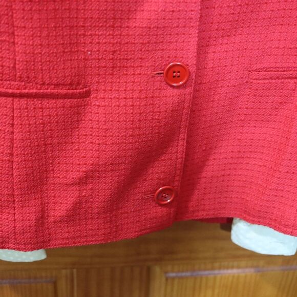 Valentino Miss V Red Tweed Skirt Suit 3 Piece Set EU 44 - Picture 2 of 13